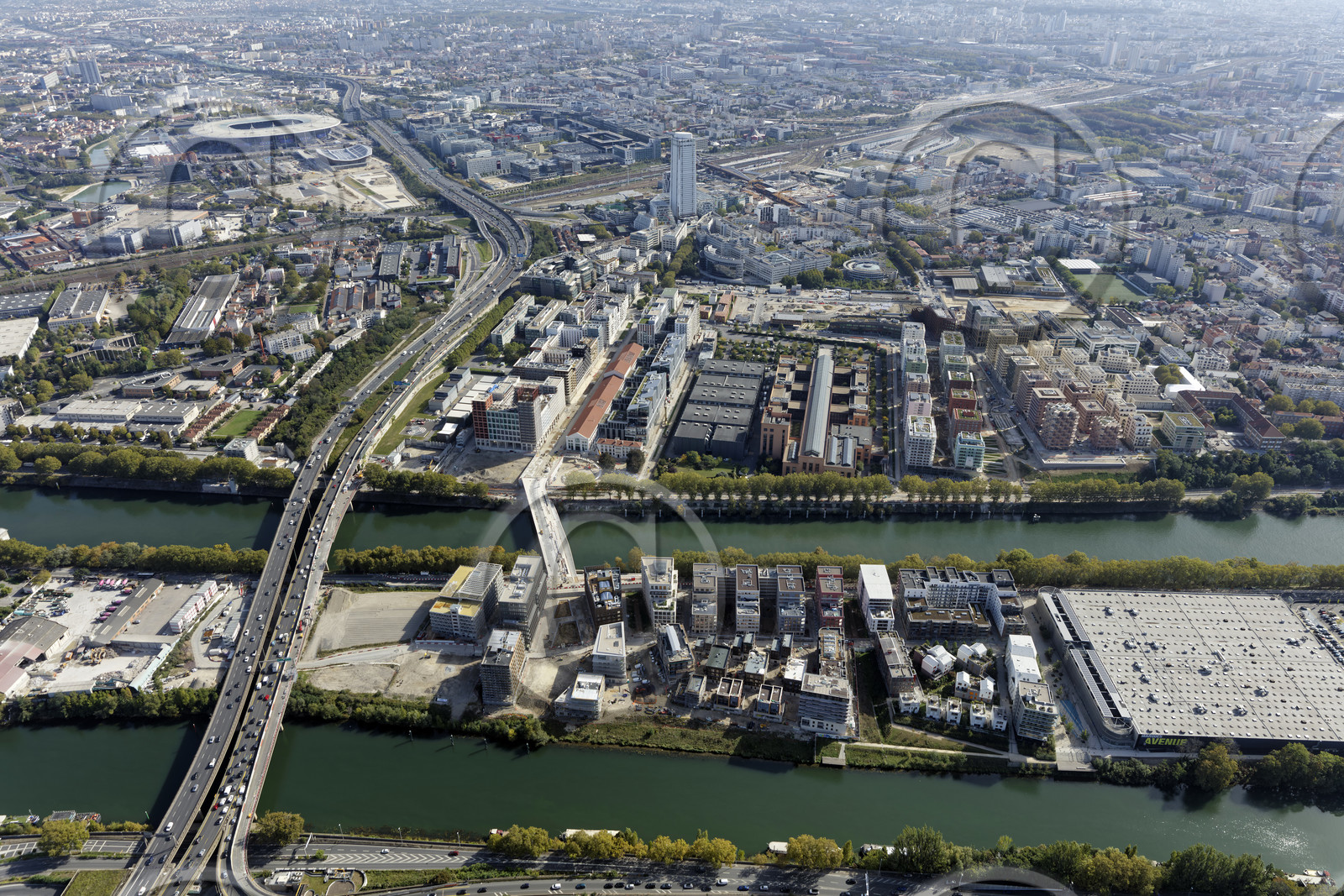 Le département de Seine-Saint-Denis (Région Ile-de-France) en vues aériennes obliques