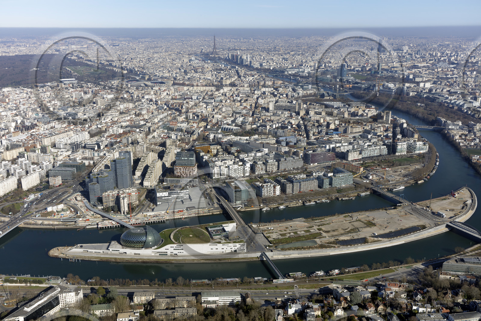 Le département des Hauts-de-Seine (Région Ile-de-France) en vues aériennes obliques