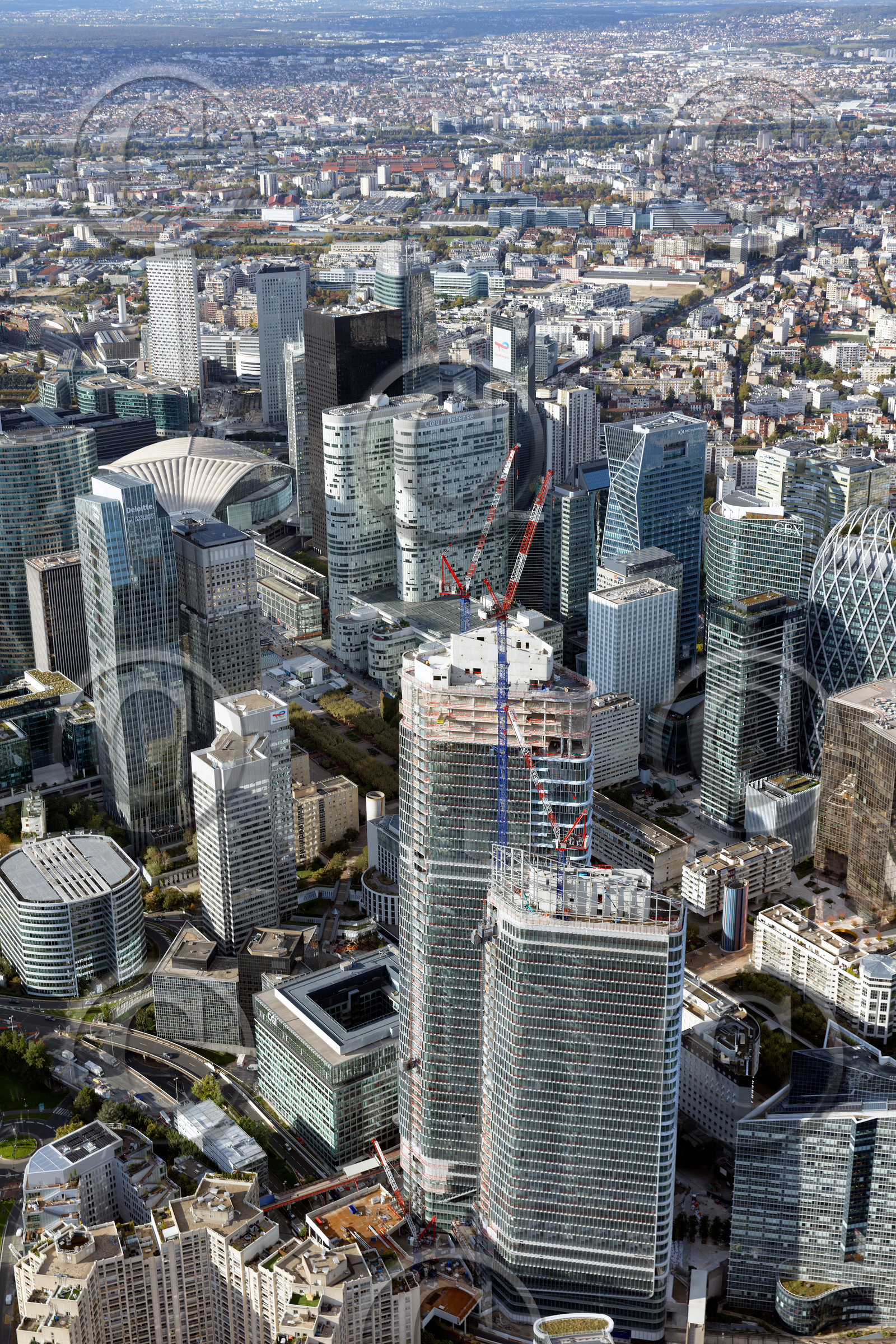 Le département des Hauts-de-Seine (Région Ile-de-France) en vues aériennes obliques