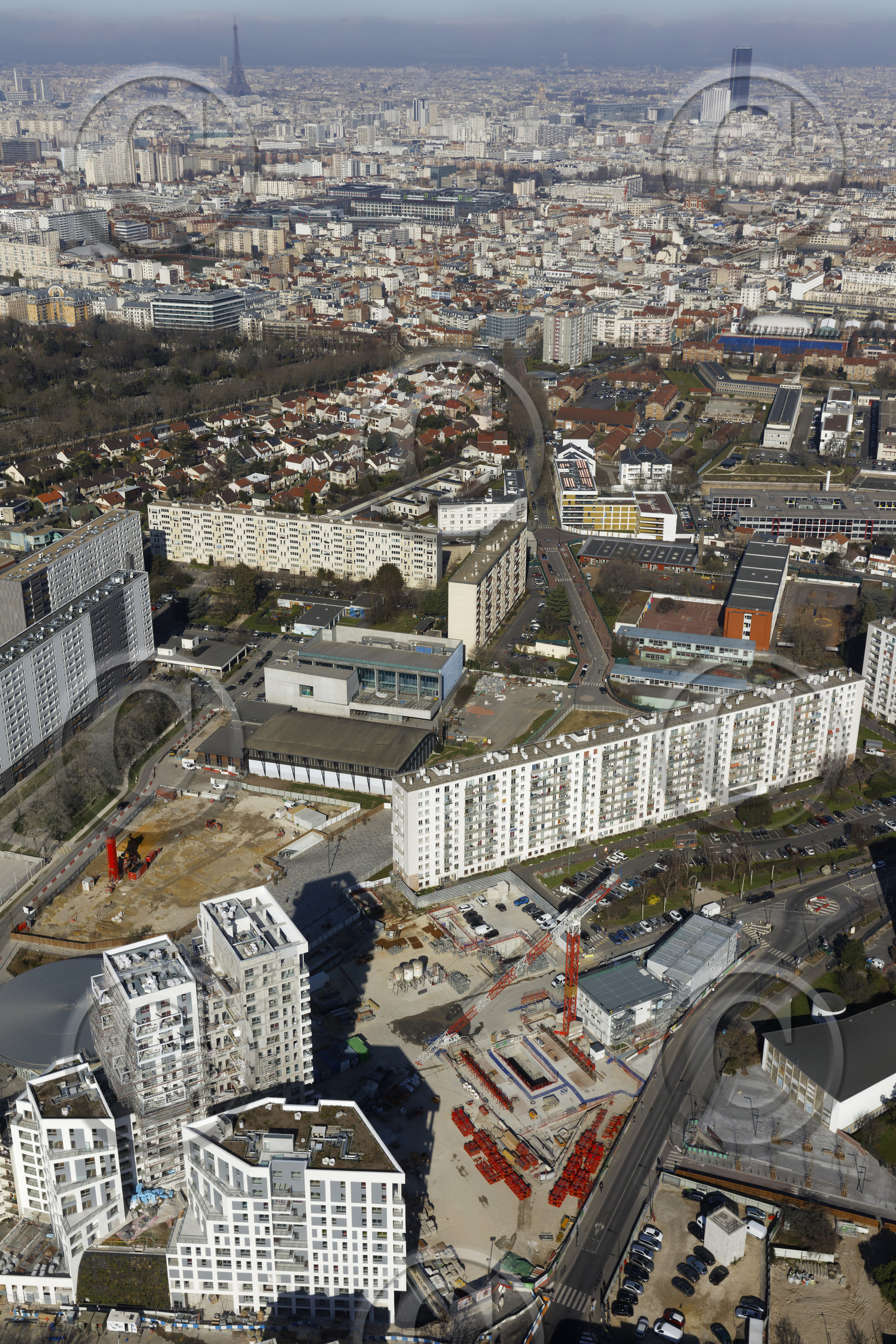 Le département des Hauts-de-Seine (Région Ile-de-France) en vues aériennes obliques