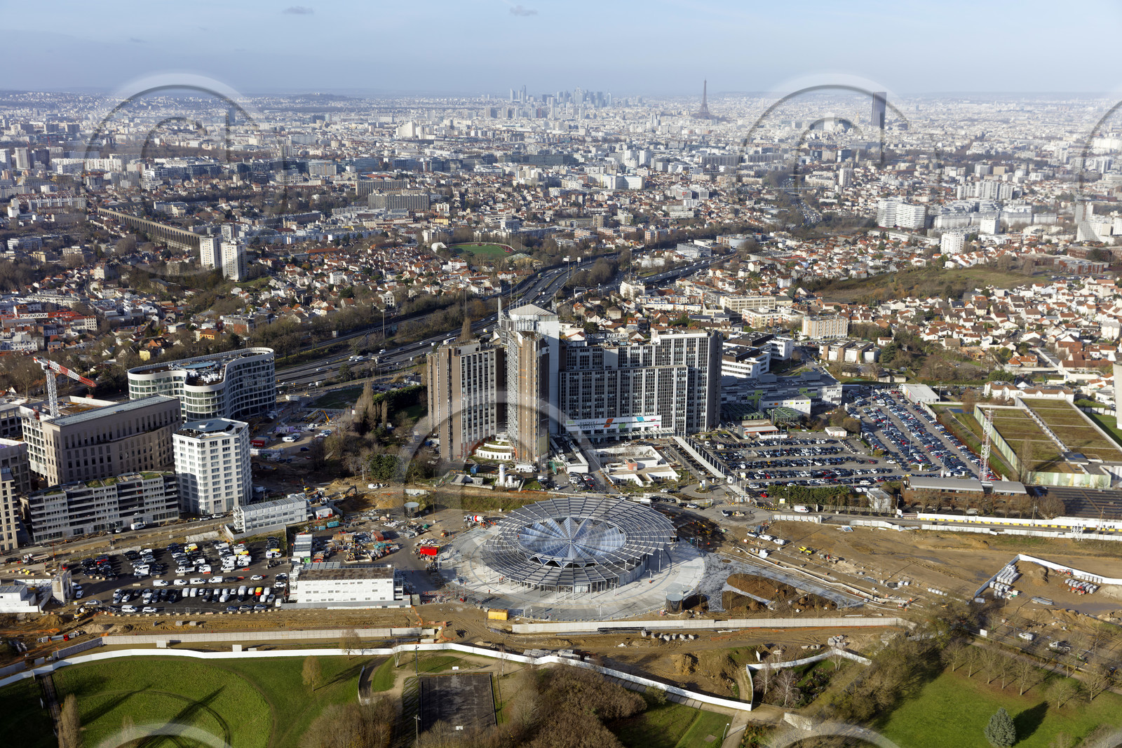 Le département du Val-de-Marne (Région Ile-de-France) en vues aériennes obliques