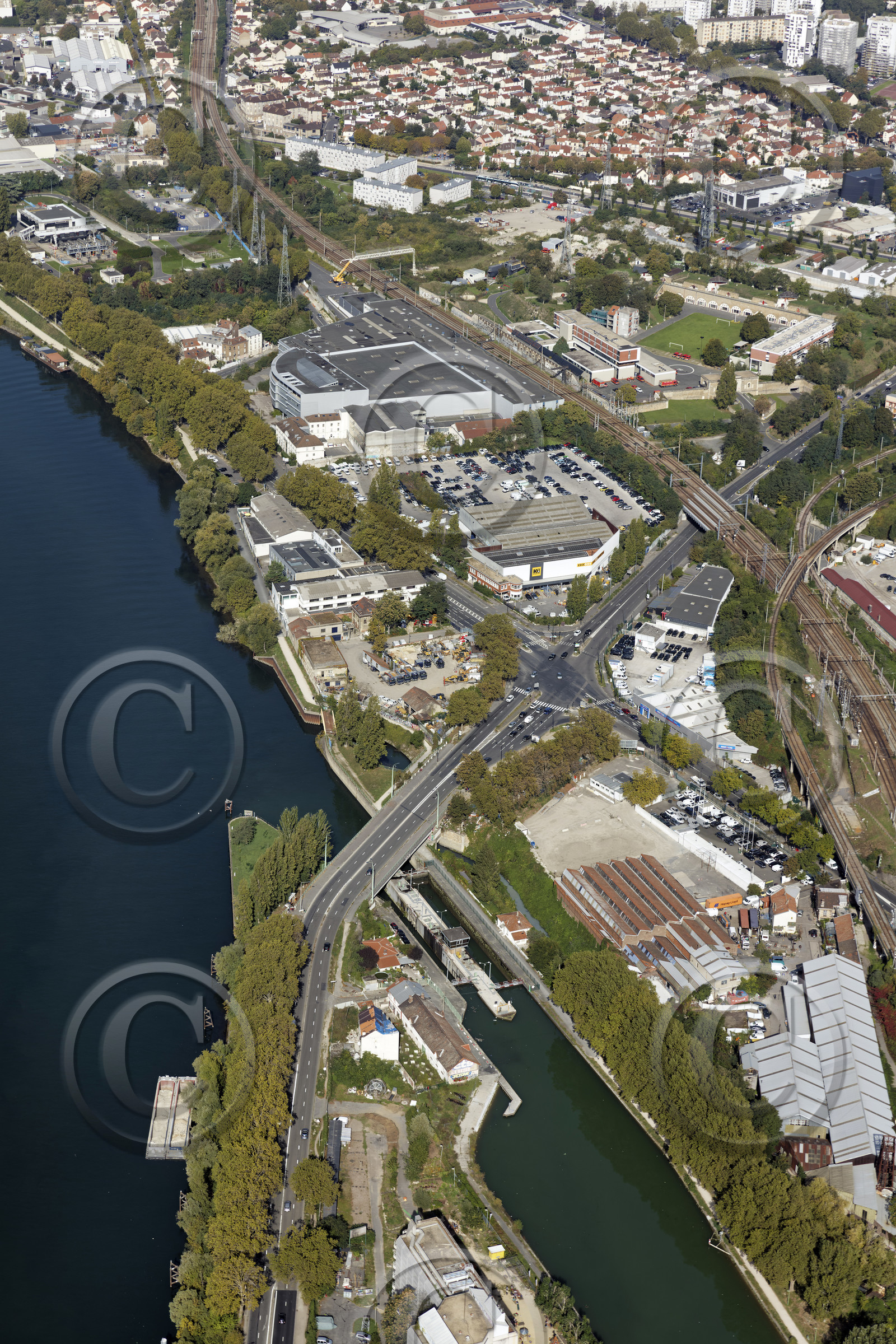 Le département de Seine-Saint-Denis (Région Ile-de-France) en vues aériennes obliques