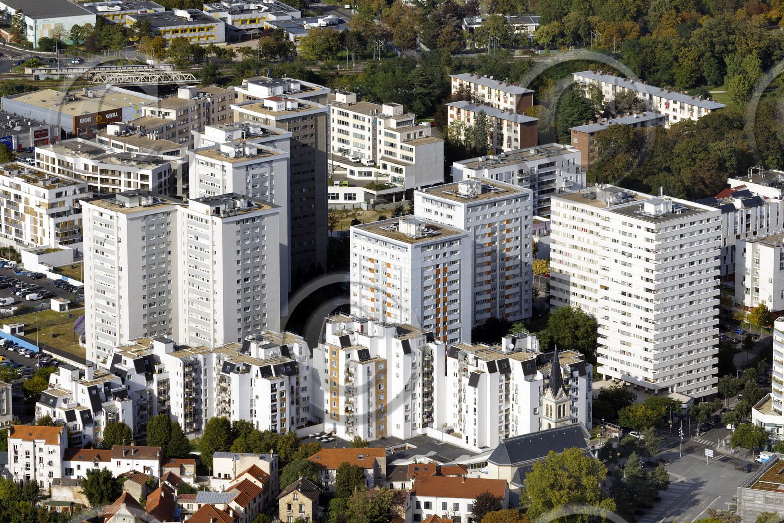 Le département de Seine-Saint-Denis (Région Ile-de-France) en vues aériennes obliques