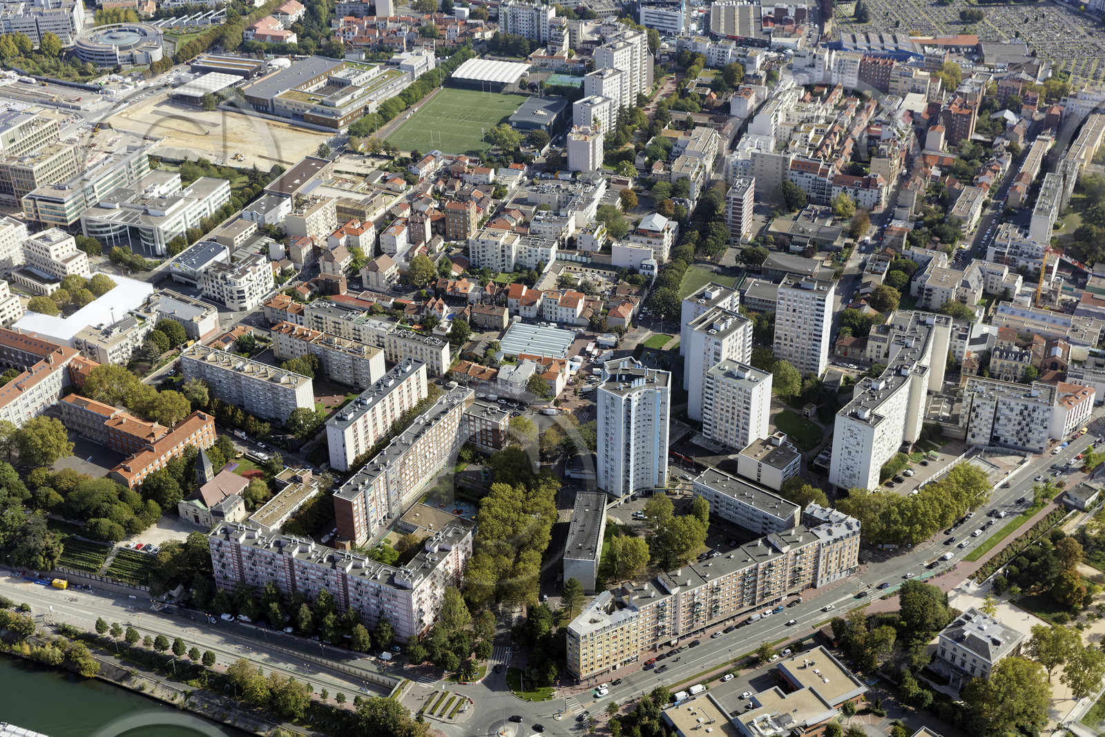 Le département de Seine-Saint-Denis (Région Ile-de-France) en vues aériennes obliques