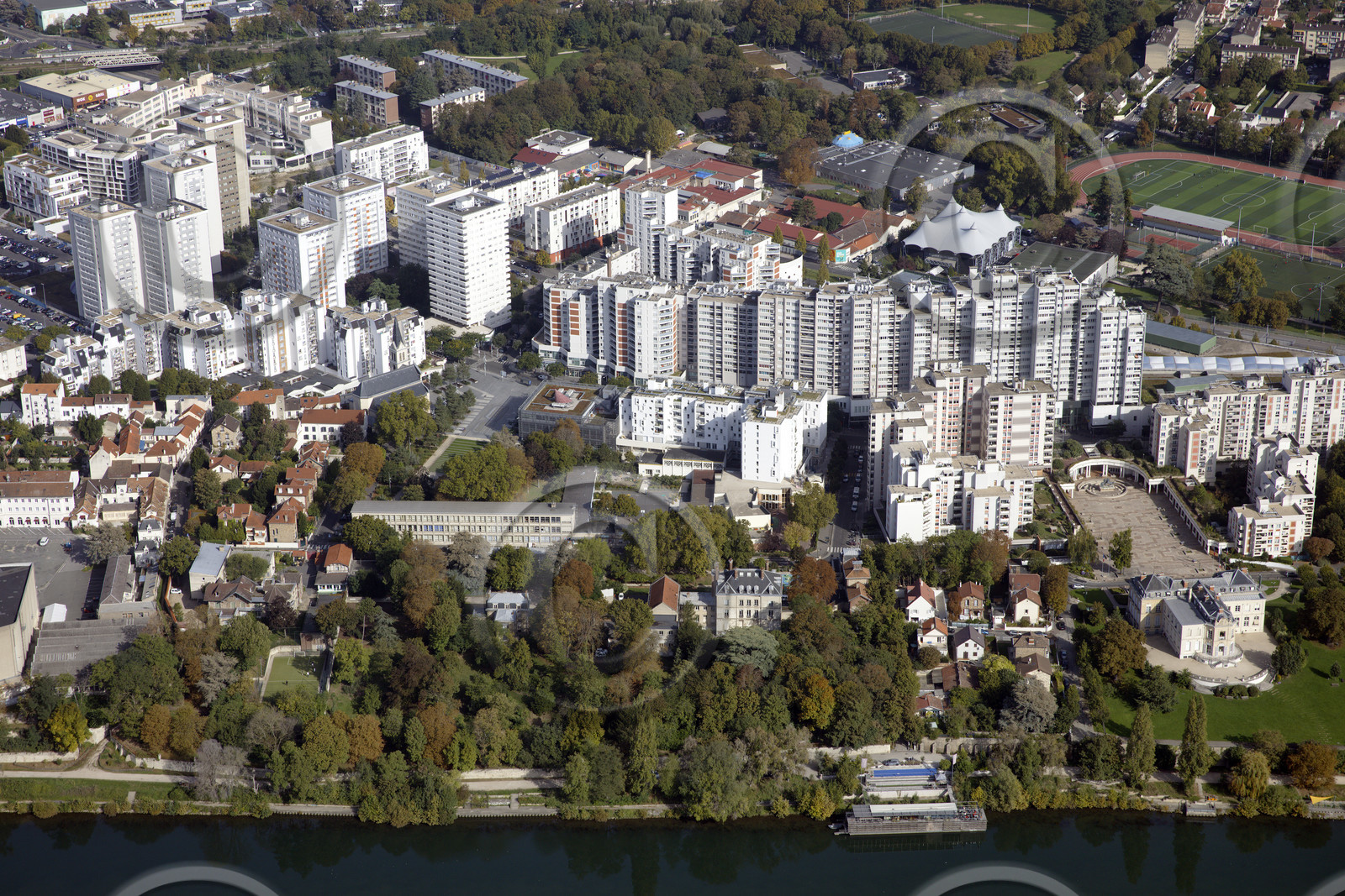 Le département de Seine-Saint-Denis (Région Ile-de-France) en vues aériennes obliques
