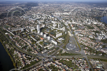 Le département de Seine-Saint-Denis (Région Ile-de-France) en vues aériennes obliques