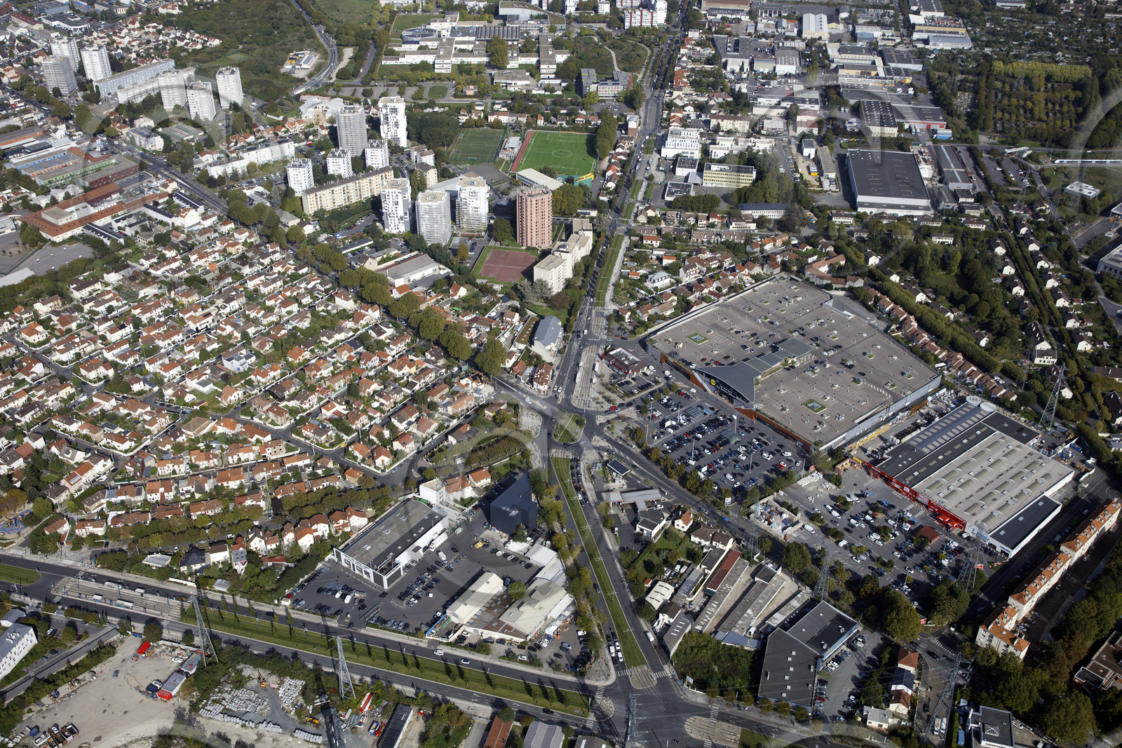 Le département de Seine-Saint-Denis (Région Ile-de-France) en vues aériennes obliques